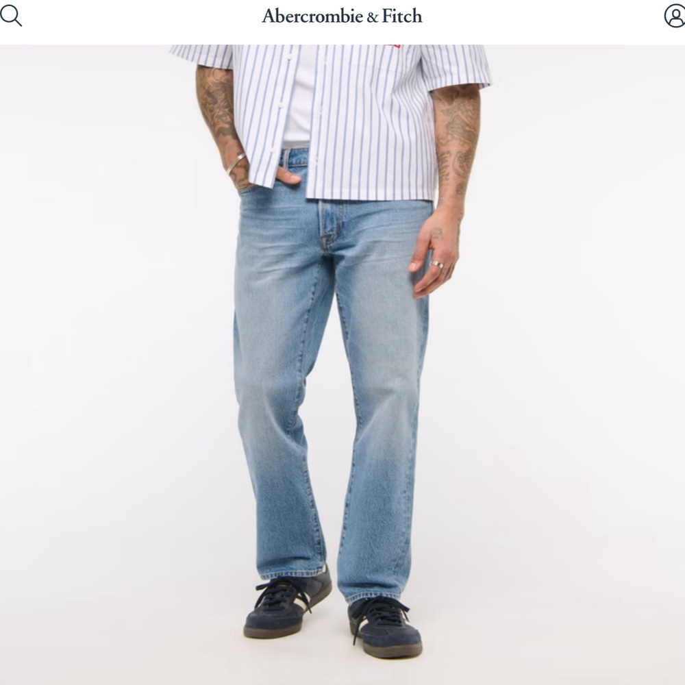 Abercrombie & Fitch Men's Blue Jeans 90s Classic Fit